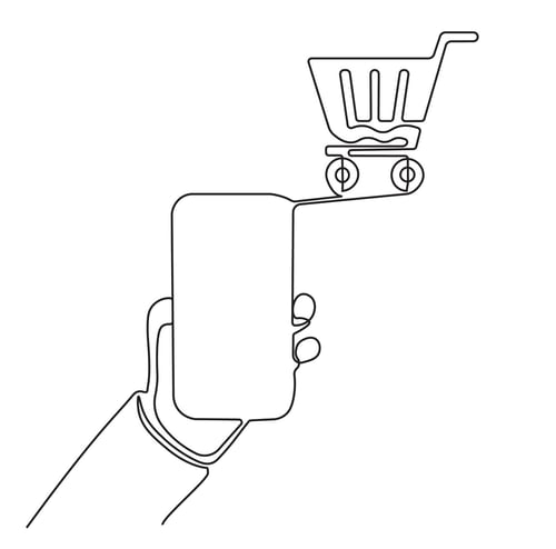 Phone & Cart Sketch Web