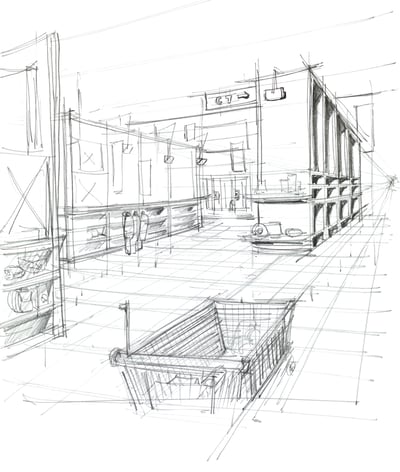 Retail Store Sketch-W Retail Store Sketch-W