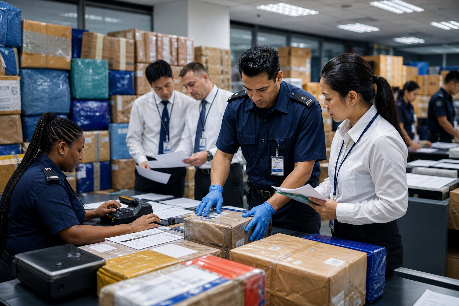 Customs Import Process at Airport Terminal Customs Import Process at Airport Terminal