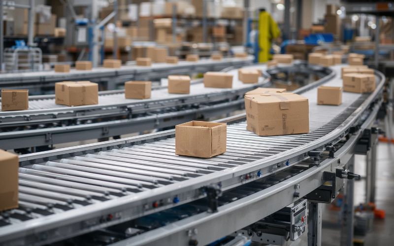 Boxes on Conveyor Boxes on Conveyor