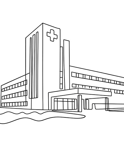 Hospital Line Drawing Hospital Line Drawing